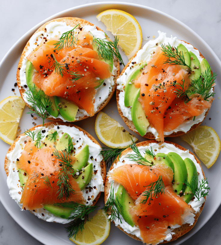 Bagel saumon avocat