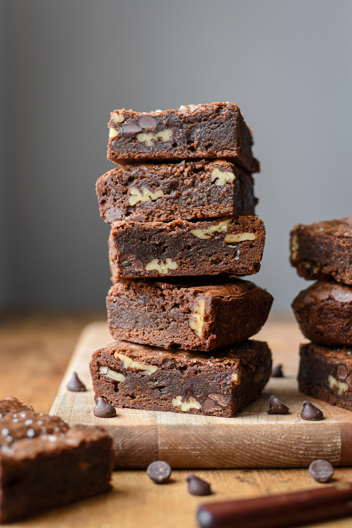 Brownie fondant au beurre noisette, pécan et fleur de sel