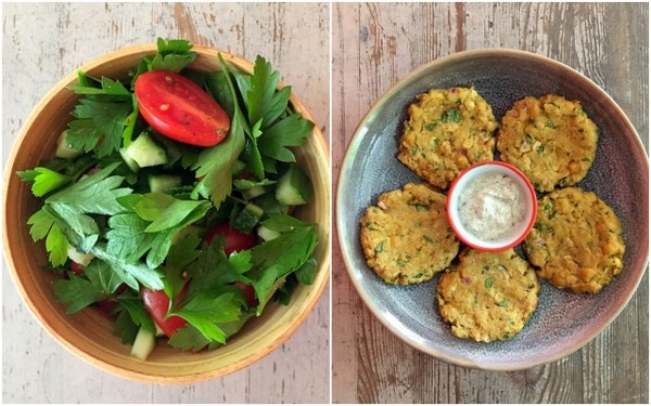 Galettes de pois chiches façon falafel