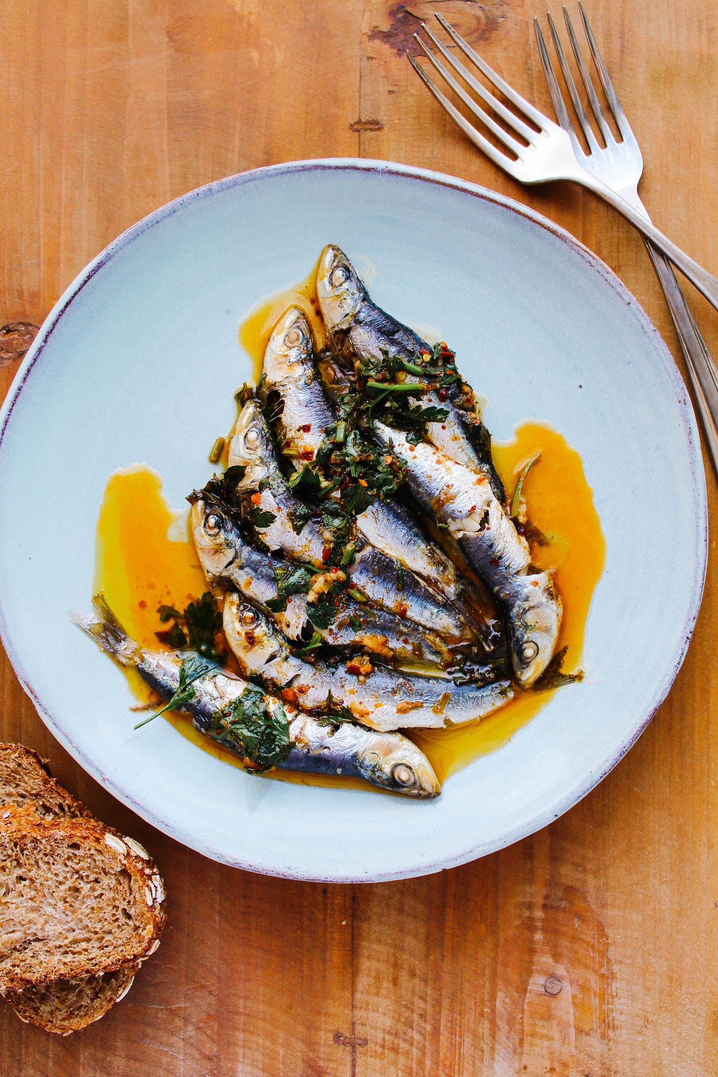 Sardines à la chermoula, au four