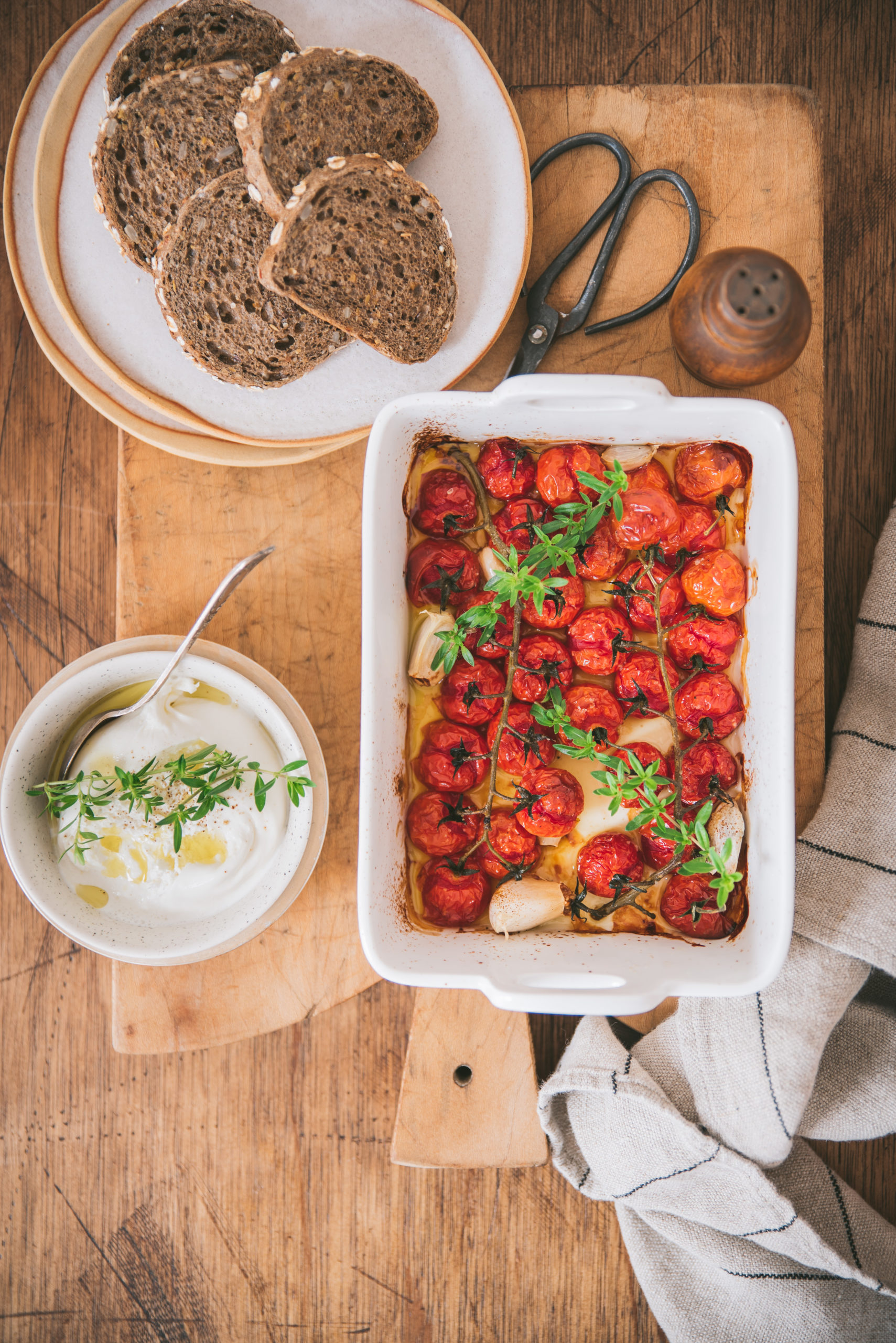 Tomates rôties et confites au four
