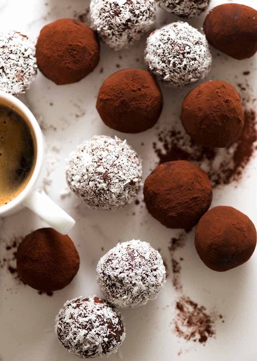 Truffes au chocolat noir